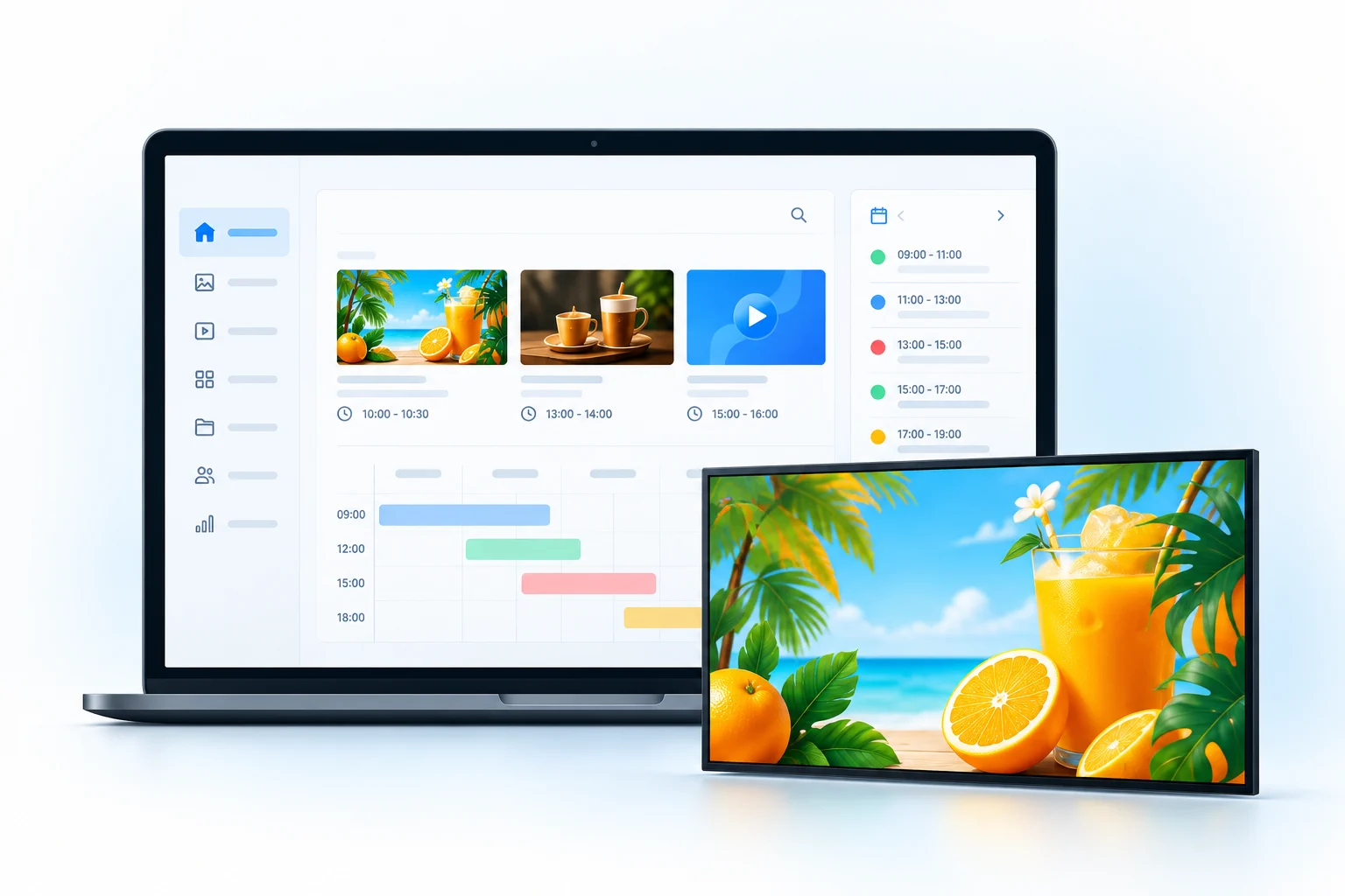 Minh họa nội dung Digital Signage